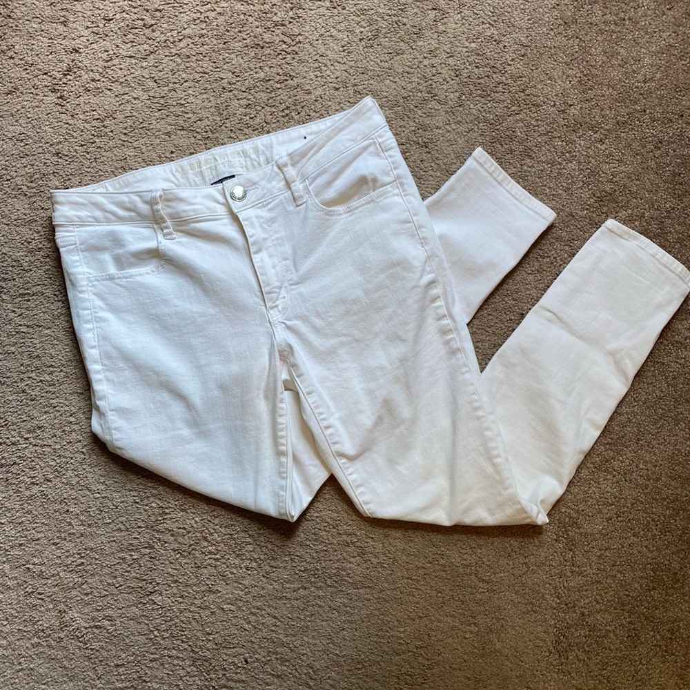 AEO size 12 white jeggings